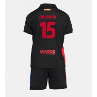 Camiseta Barcelona Andreas Christensen #15 Visitante Equipación para niños 2024-25 manga corta (+ pantalones cortos)